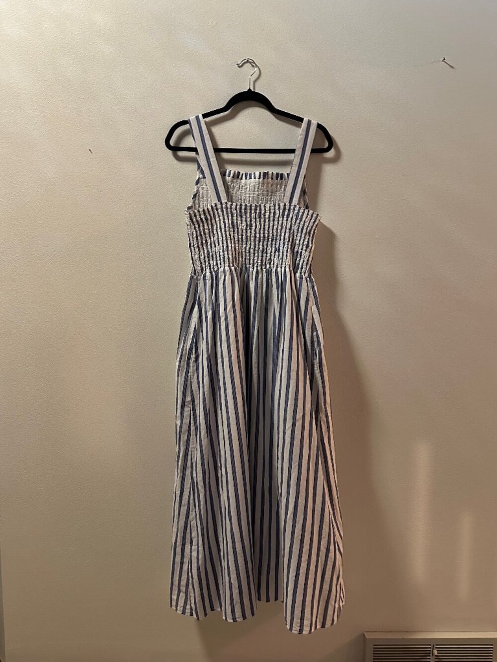 Everlane Blue and White Striped Midi Sundress - Picture 4 of 9